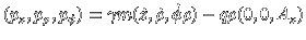 $(p_z,p_{\rho},p_{\phi})
= \gamma m(\dot{z},\dot{\rho},\dot{\phi} \rho) - q \rho (0,0,A_z)$