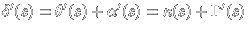 $\delta'(s) = \theta'(s) + \alpha'(s) = \kappa(s) + \Gamma'(s)$