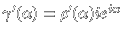 $\gamma'(\alpha) = \rho'(\alpha) i e^{i \alpha}$