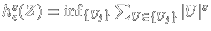 $h_{\epsilon}^s(Z)=\inf_{\{U_j\}}
\sum_{U \in \{U_j\}} \vert U\vert^s$