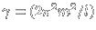$\gamma = (2 \pi^2 m^2/l)$