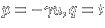 $p = - \gamma u, q=t$