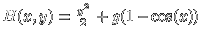 H(x,y) = y^2/2 + g (1-\cos(x)
