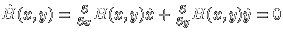 $d/dt H(x,y) = d/dx H(x,y) d/dt x 
+ d/dy H(x,y) d/dt y = 0