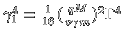 $\gamma_1^4 = \frac{1}{16} (\frac{q M}{v \gamma m})^2 \Gamma^4$