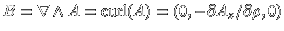 $B = \nabla \wedge A
= {\rm curl}(A) = (0,-\partial A_z/\partial \rho,0)$