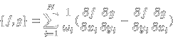 \begin{displaymath}\{ f,g \} =\sum_{i=1}^N \frac{1}{\omega_i} (
\frac{\partial ...
...ac{\partial f}{\partial y_i} \frac{\partial g}{\partial x_i} ) \end{displaymath}
