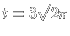$t=3 \sqrt{2} \pi$